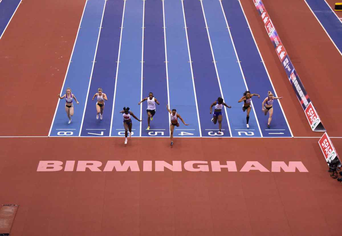 Athletes crossing the finishing line